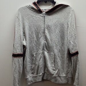 Victoria’s Secret PINK Rose Gold Sequence Size Large Hooded Sweater. Preloved